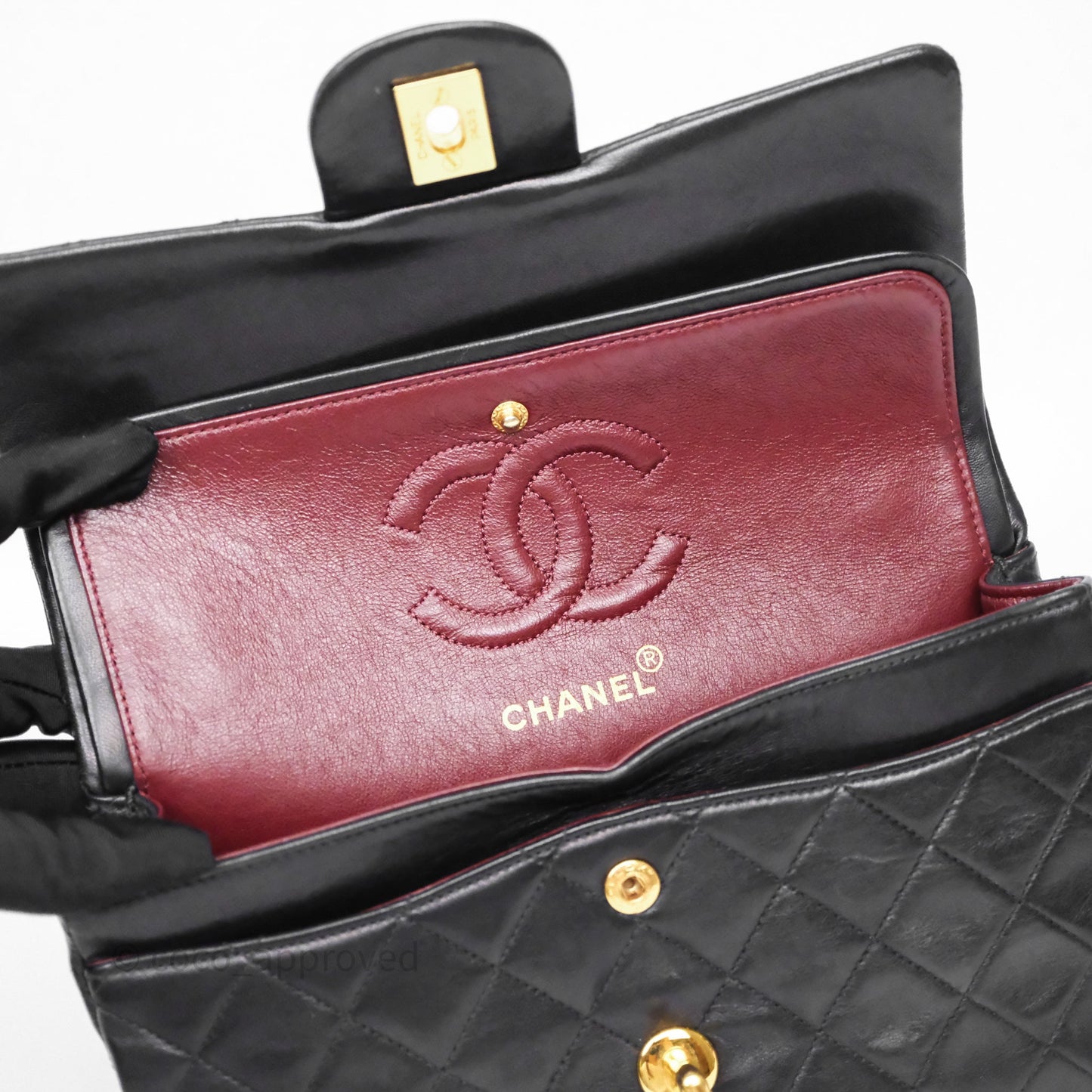 Chanel Classic Vintage Small Flap Black Lambskin 24K Gold Hardware