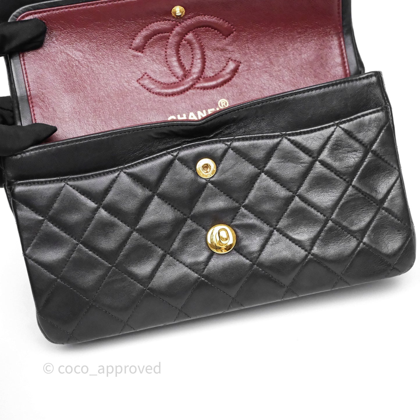 Chanel Classic Vintage Small Flap Black Lambskin 24K Gold Hardware