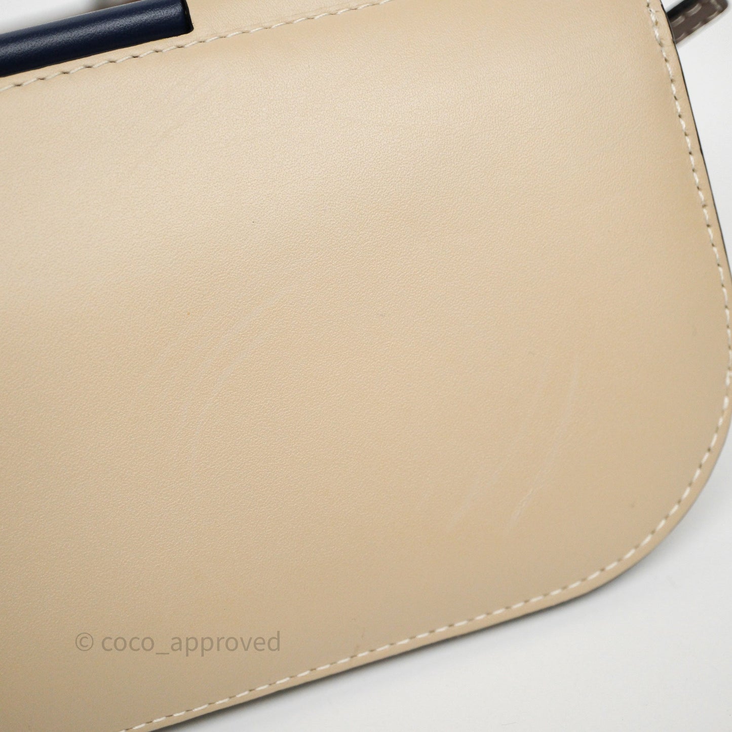 Loewe Gate Pochette Crossbody Bag Beige/ Navy Calfskin