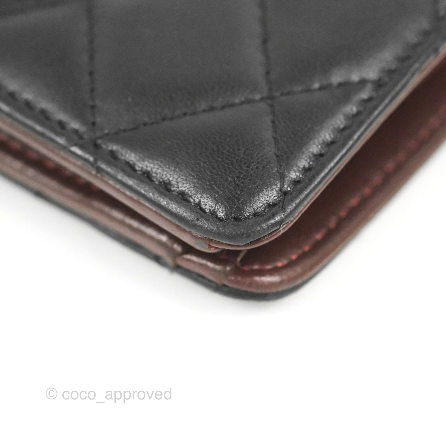 Chanel Classic Quilted Long Wallet Black Lambskin Silver Hardware