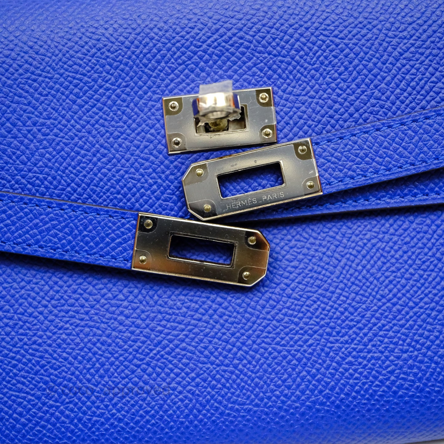 Hermès Kelly Wallet Bleu Électrique 7T Epsom Palladium Hardware