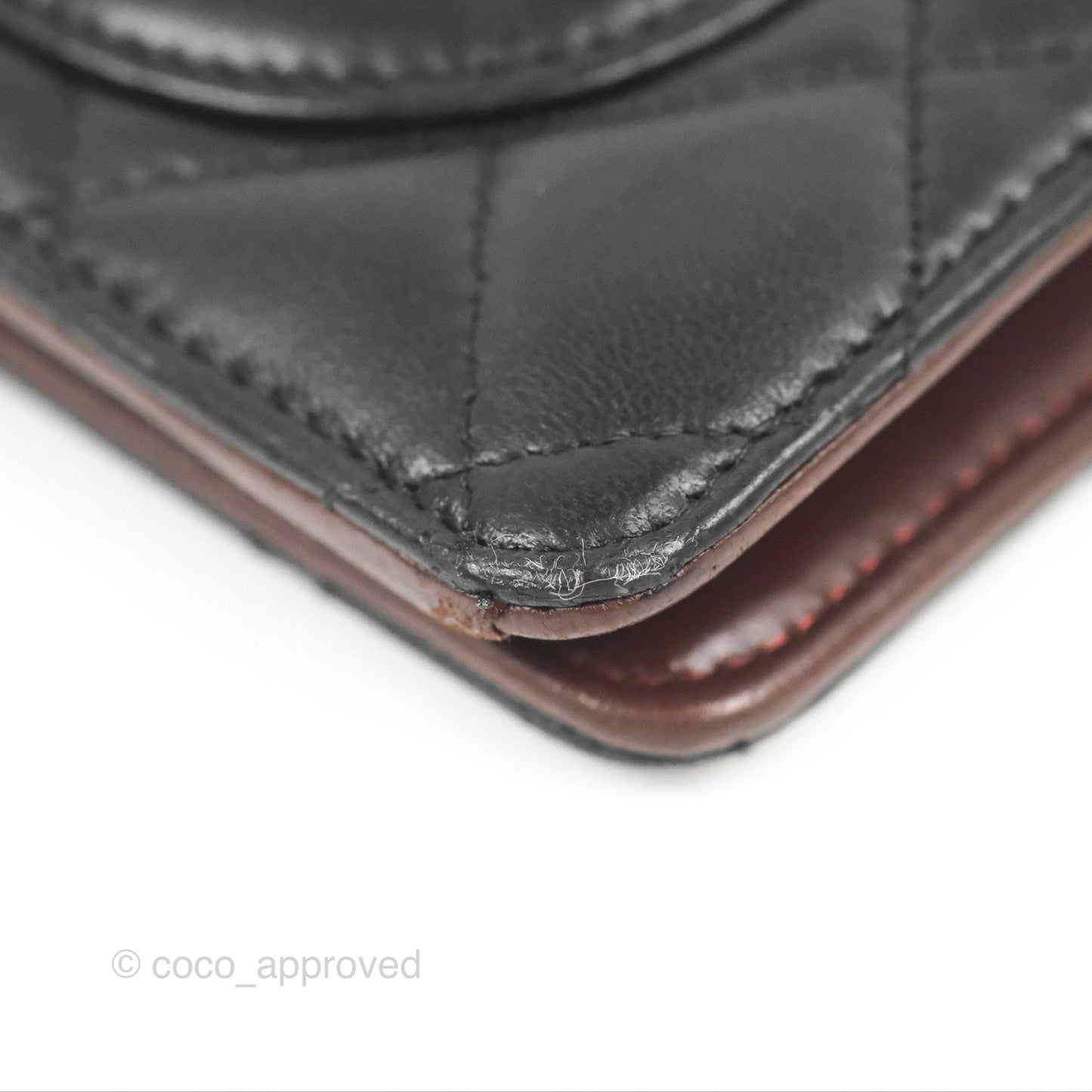 Chanel Classic Quilted Long Wallet Black Lambskin Silver Hardware