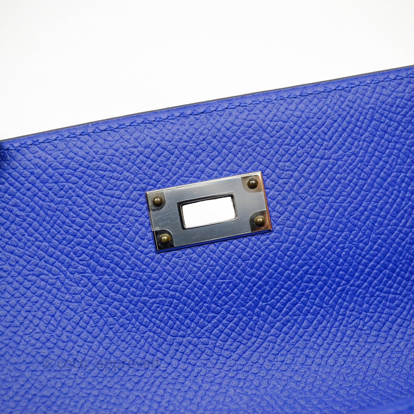 Hermès Kelly Wallet Bleu Électrique 7T Epsom Palladium Hardware
