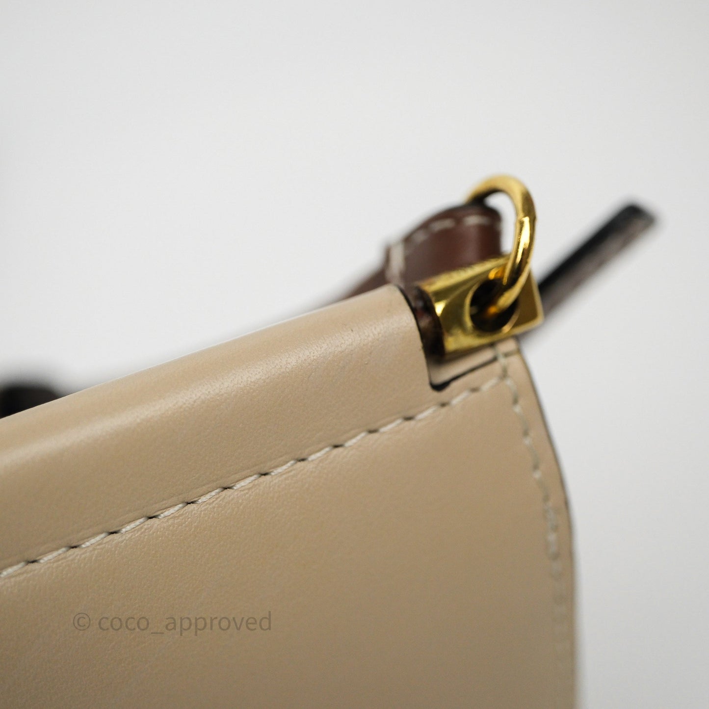 Loewe Gate Pochette Crossbody Bag Beige/ Navy Calfskin