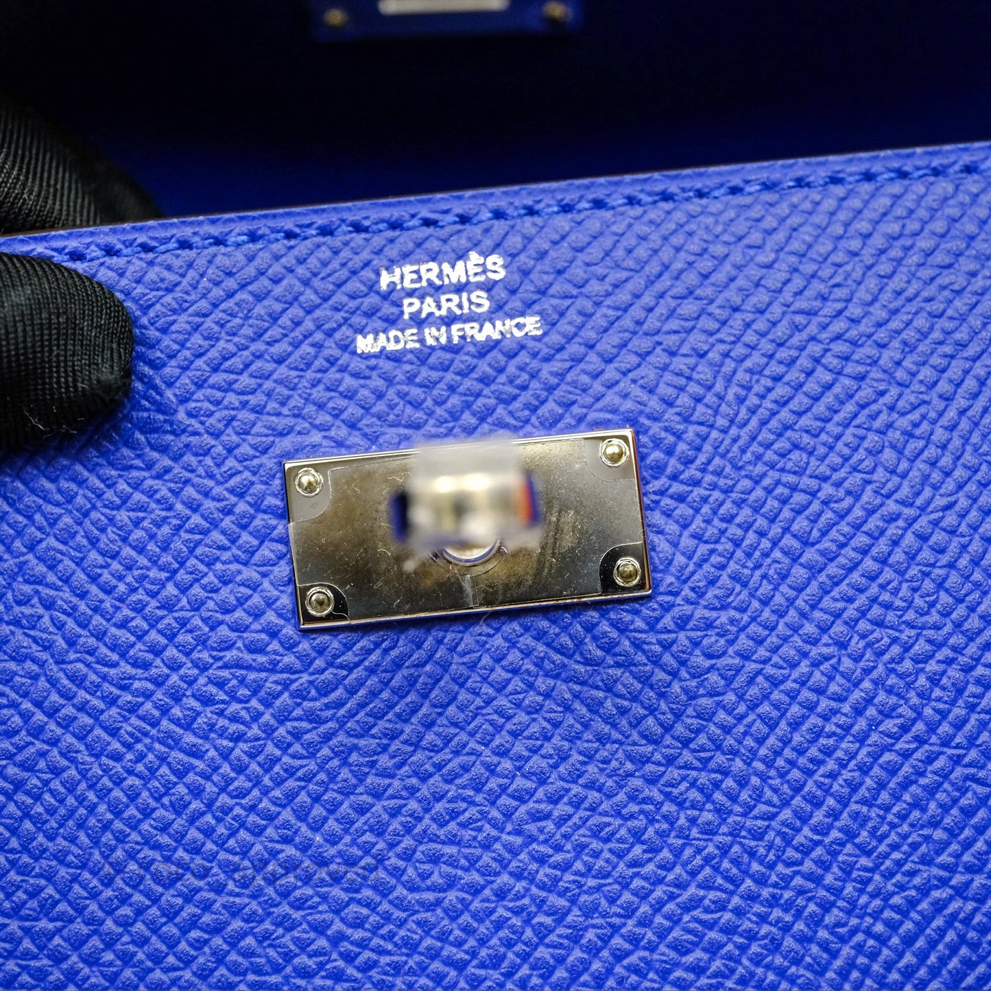 Hermès Kelly Wallet Bleu Électrique 7T Epsom Palladium Hardware