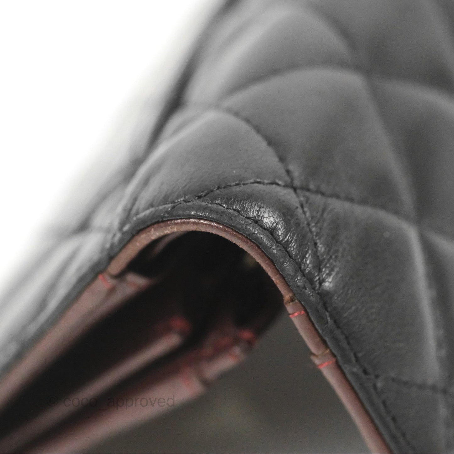 Chanel Classic Quilted Long Wallet Black Lambskin Silver Hardware