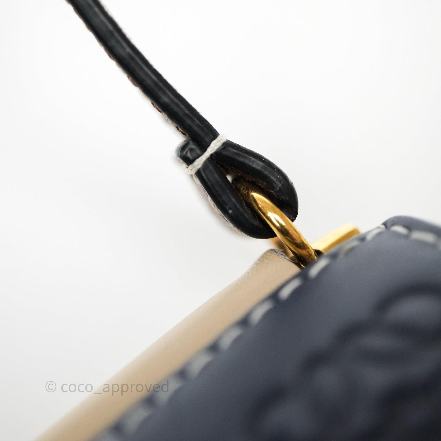 Loewe Gate Pochette Crossbody Bag Beige/ Navy Calfskin