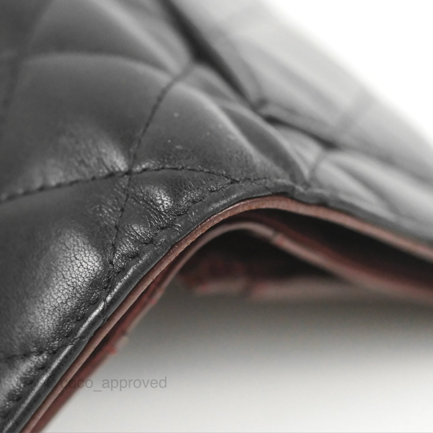 Chanel Classic Quilted Long Wallet Black Lambskin Silver Hardware