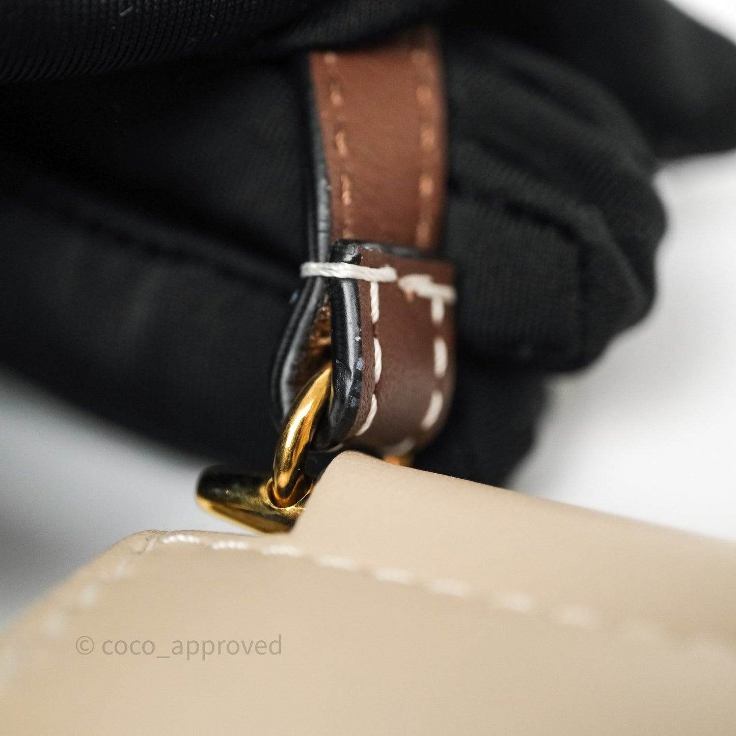 Loewe Gate Pochette Crossbody Bag Beige/ Navy Calfskin