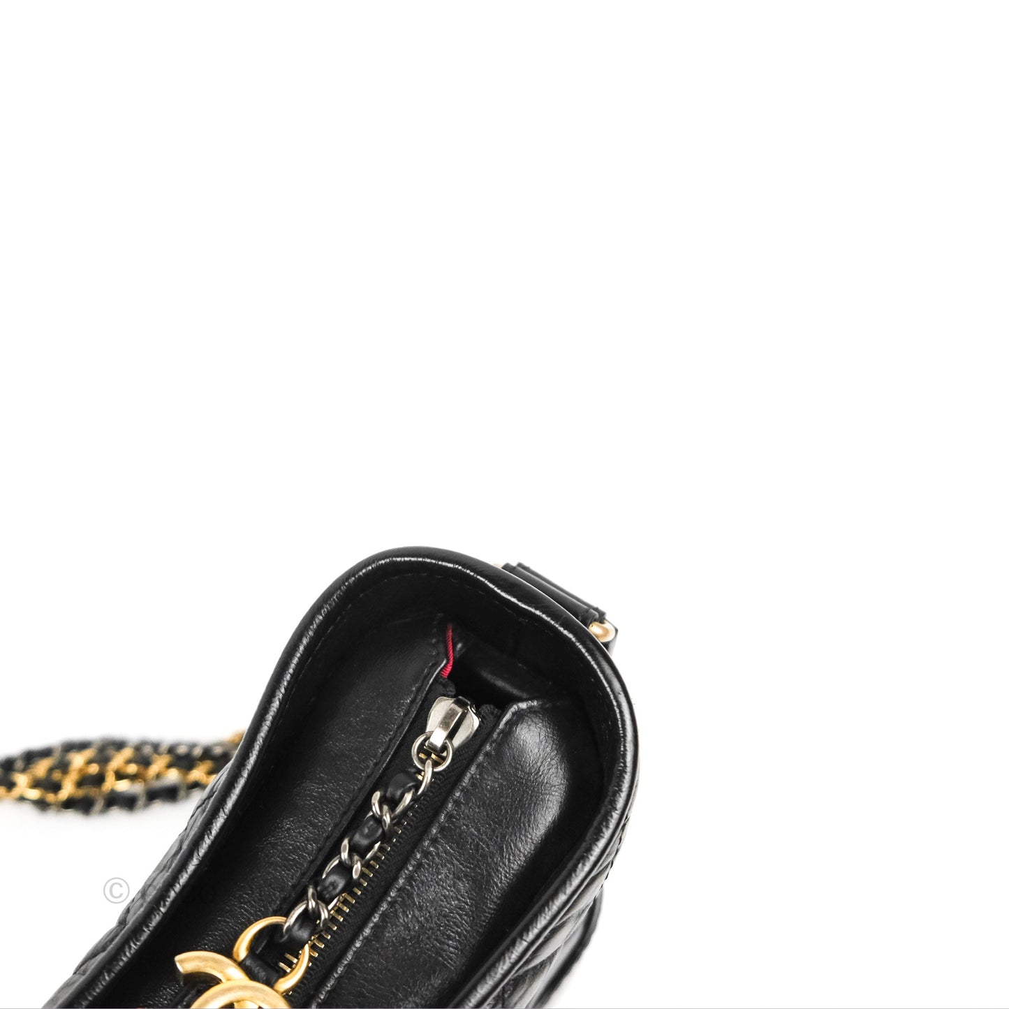 Chanel Quilted Small Gabrielle Hobo Black Aged Calfskin Mixed Hardware