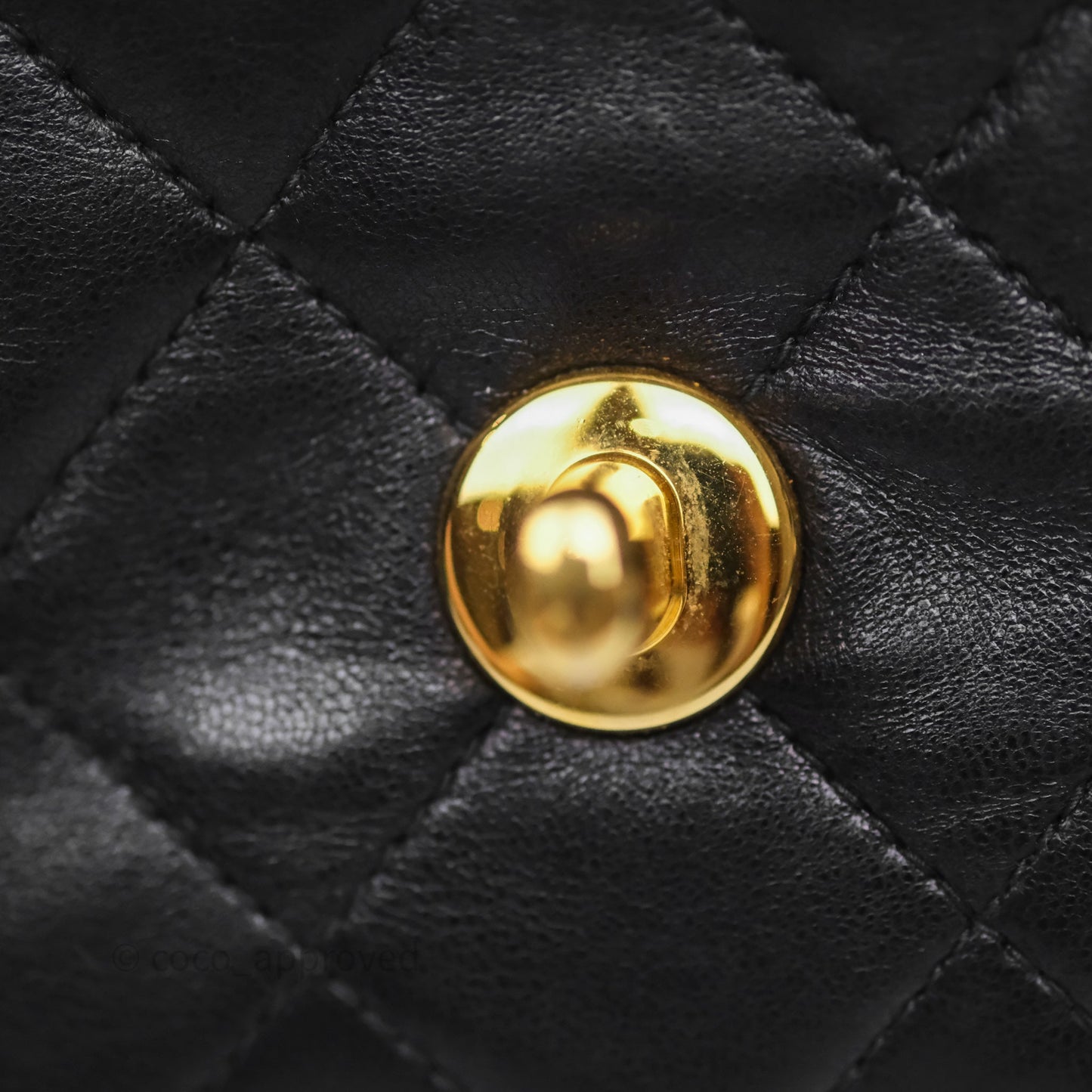 Chanel Classic Vintage Small Flap Black Lambskin 24K Gold Hardware