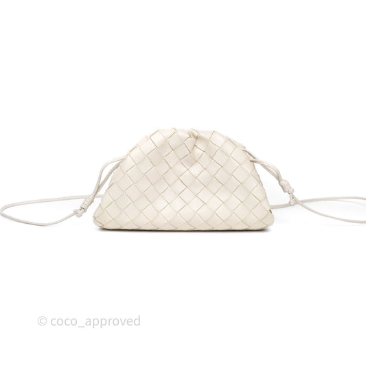 Bottega Veneta Mini Pouch Light Beige Intrecciato Lambskin