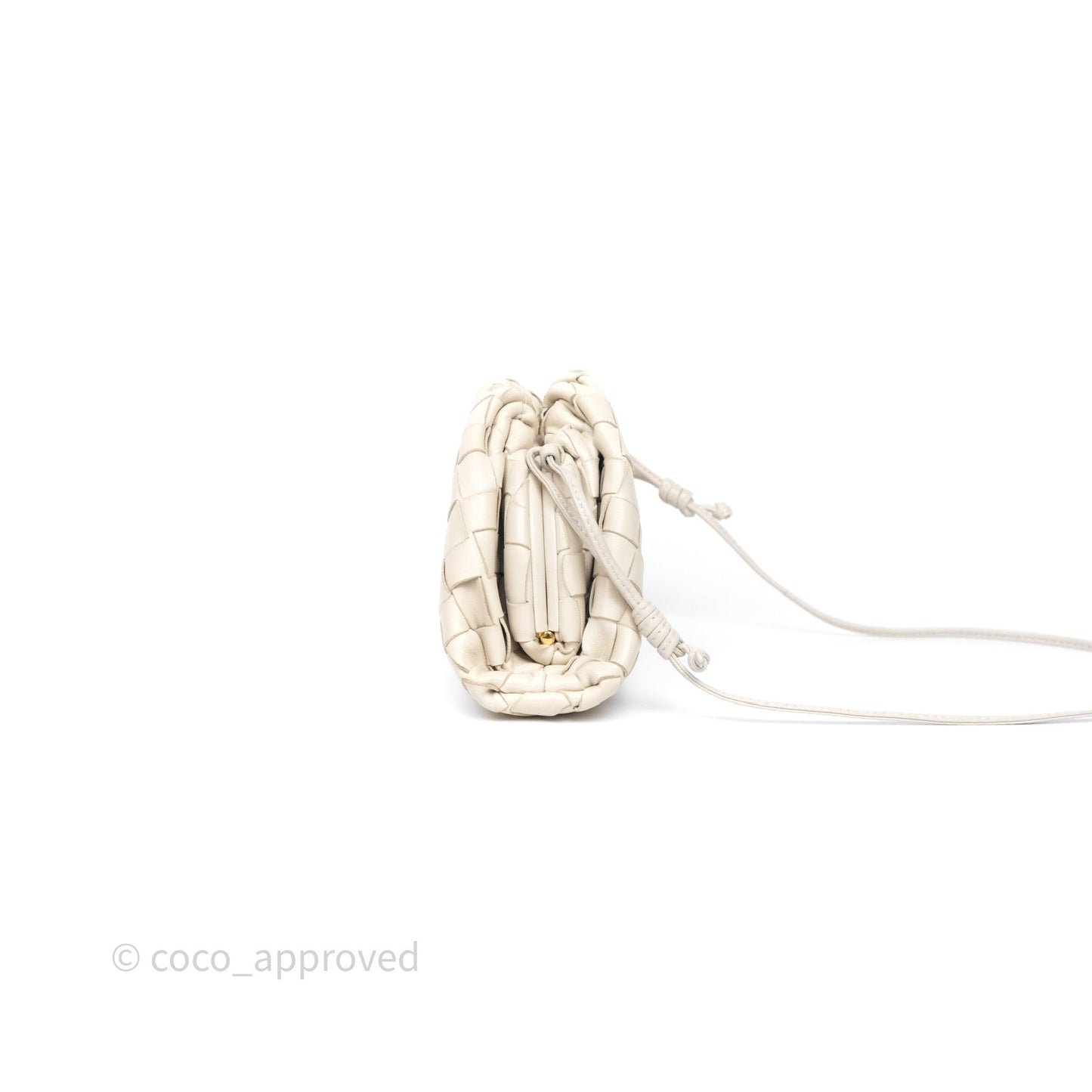 Bottega Veneta Mini Pouch Light Beige Intrecciato Lambskin