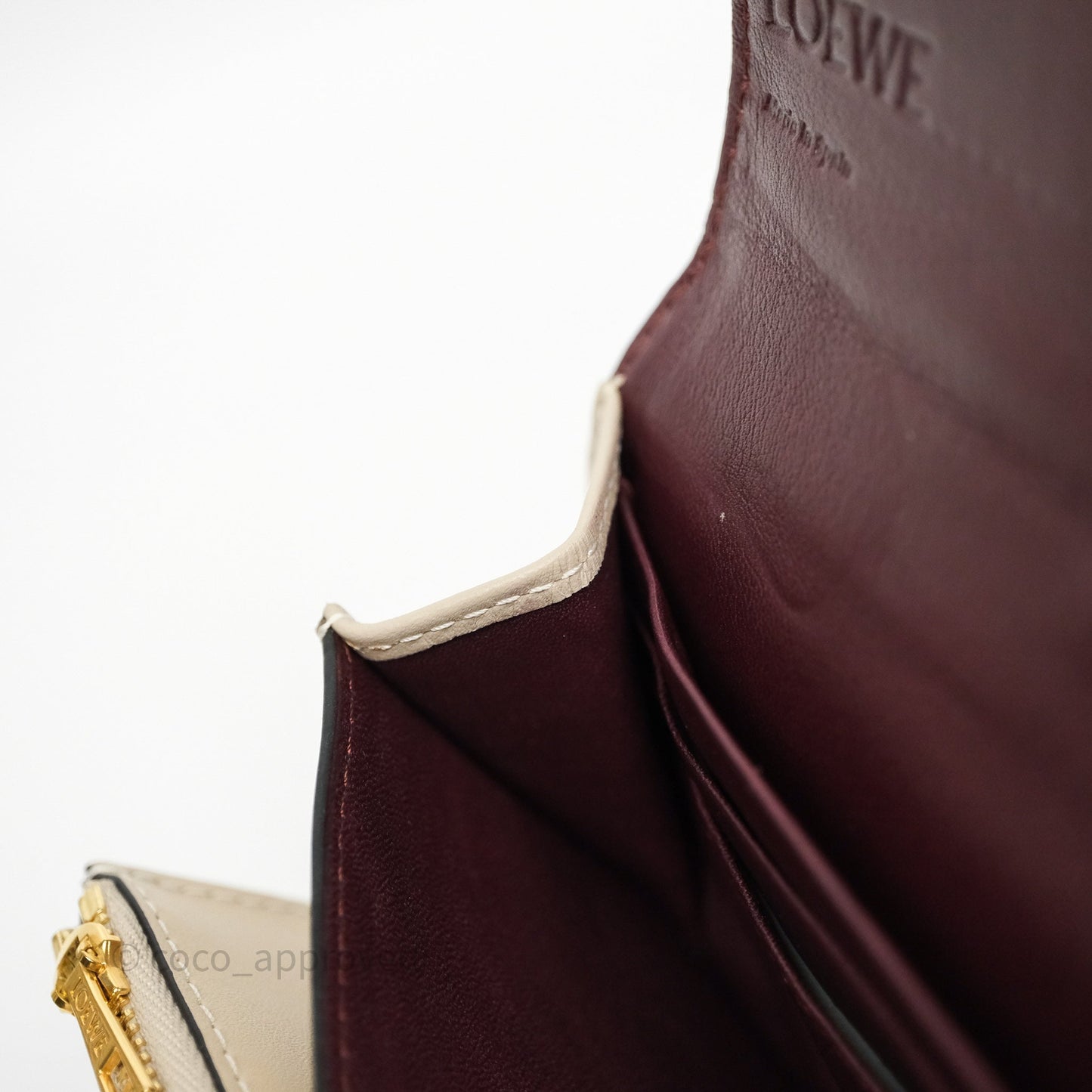 Loewe Gate Pochette Crossbody Bag Beige/ Navy Calfskin
