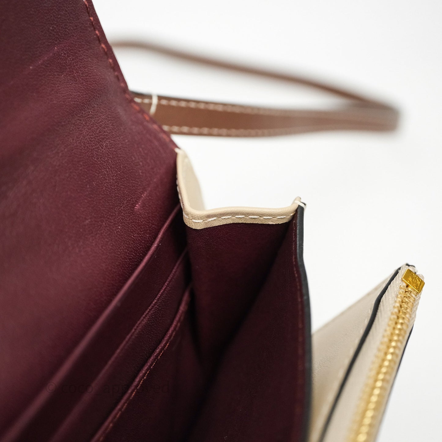 Loewe Gate Pochette Crossbody Bag Beige/ Navy Calfskin