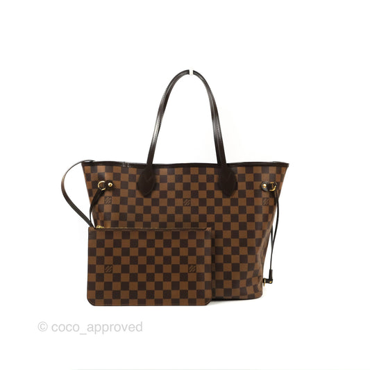 Louis Vuitton Neverfull MM Tote Bag Damier Ebene Canvas
