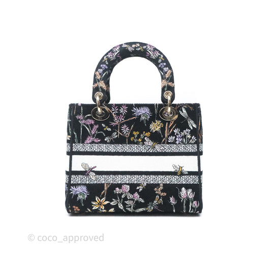 Christian Dior Medium Lady D-Lite Bag Embroidered Herbarium