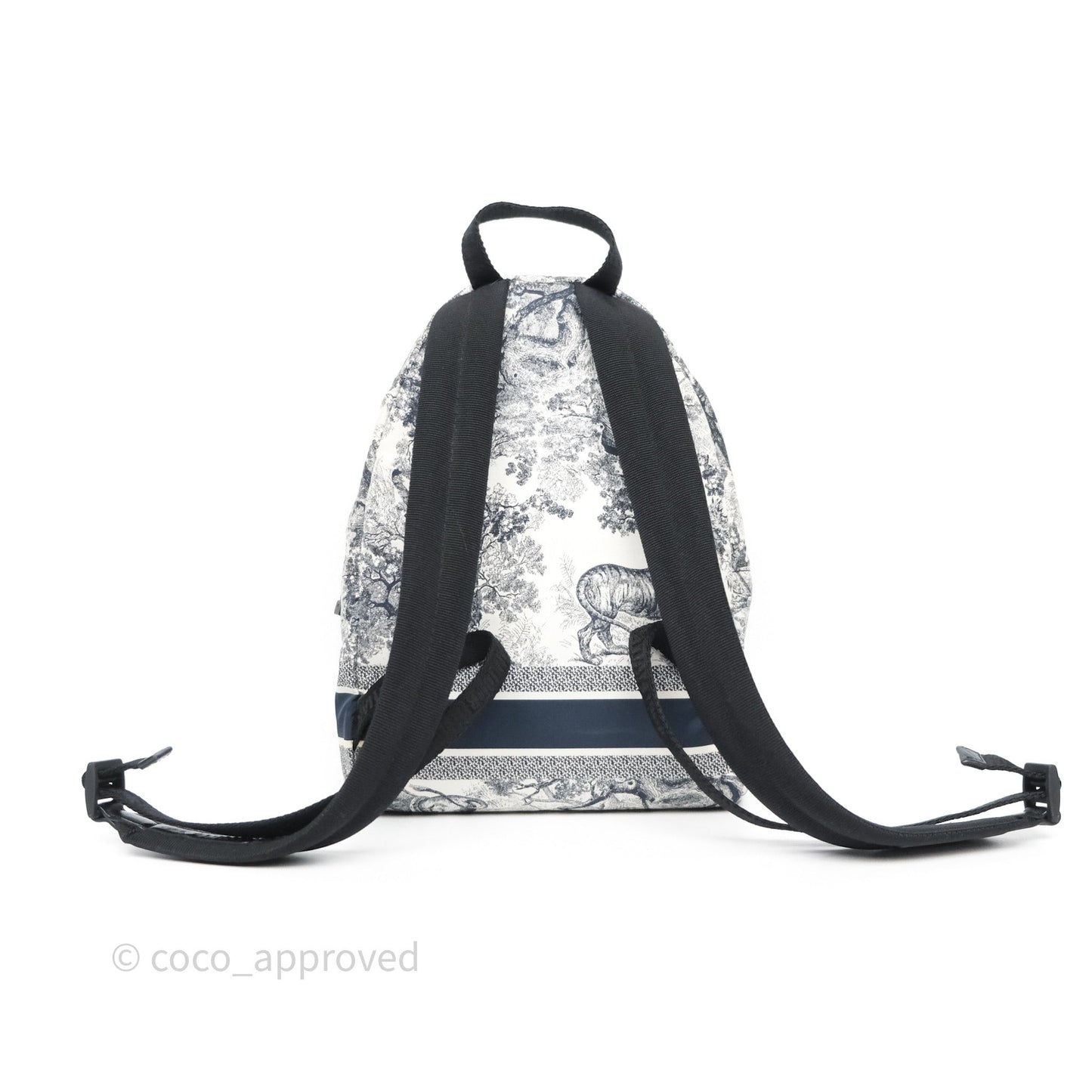 Christian Dior Toile De Jouy Diortravel Backpack White/ Blue Nylon