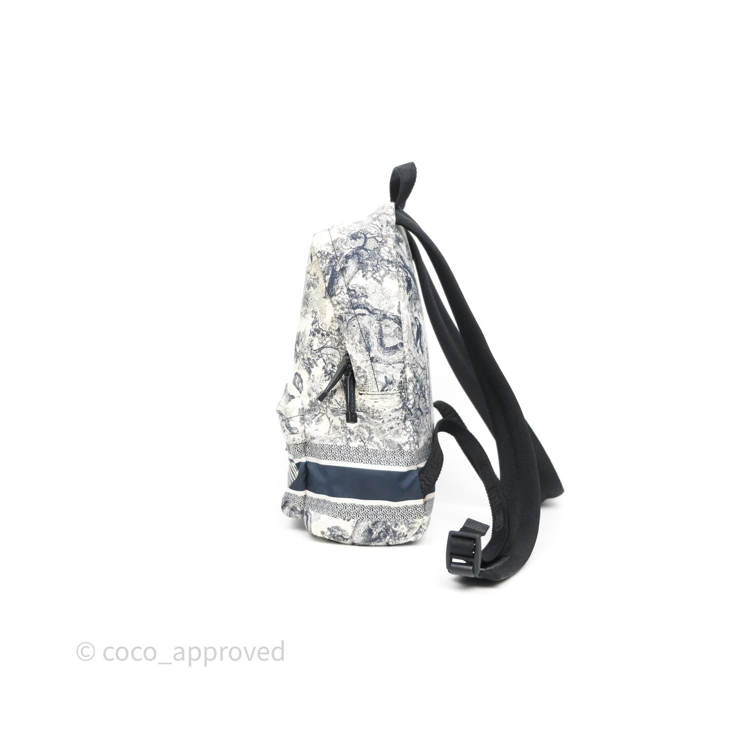 Christian Dior Toile De Jouy Diortravel Backpack White/ Blue Nylon