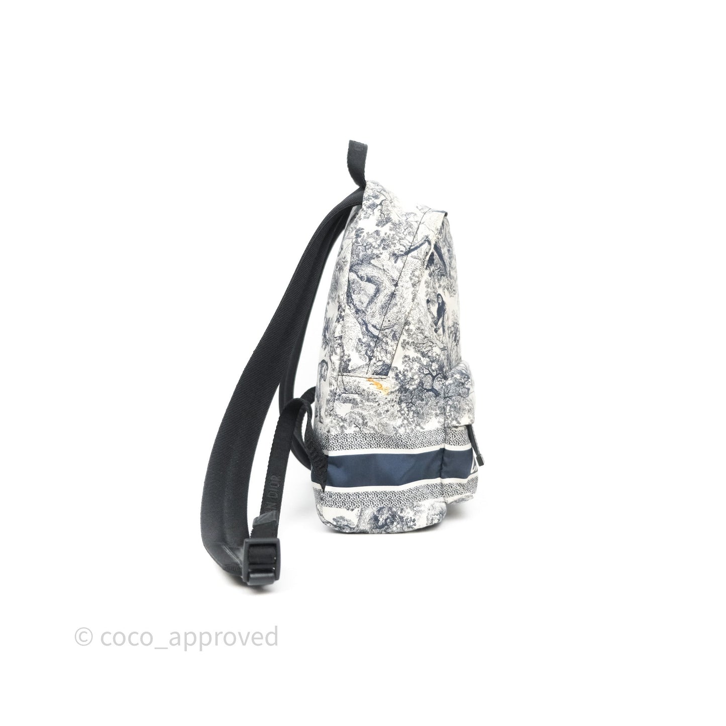 Christian Dior Toile De Jouy Diortravel Backpack White/ Blue Nylon