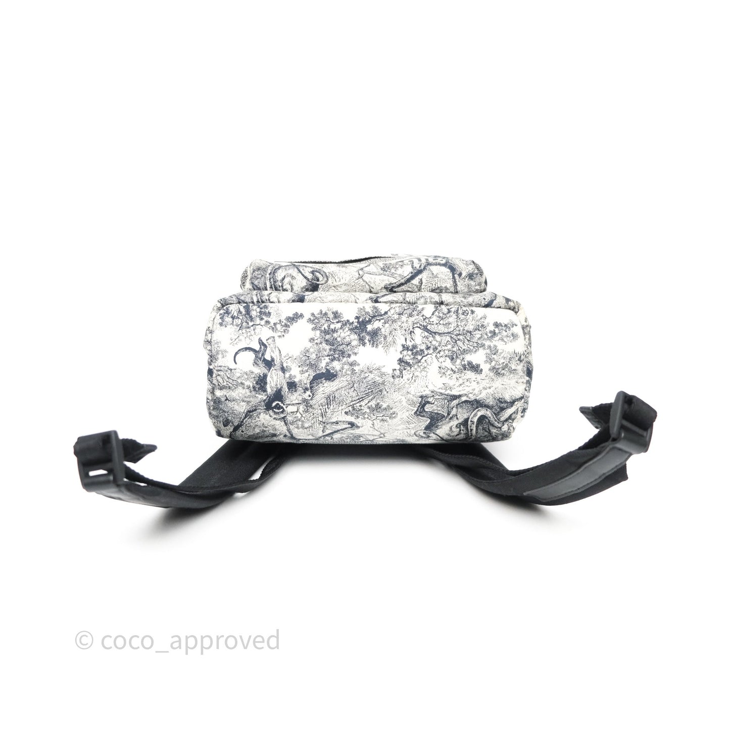 Christian Dior Toile De Jouy Diortravel Backpack White/ Blue Nylon