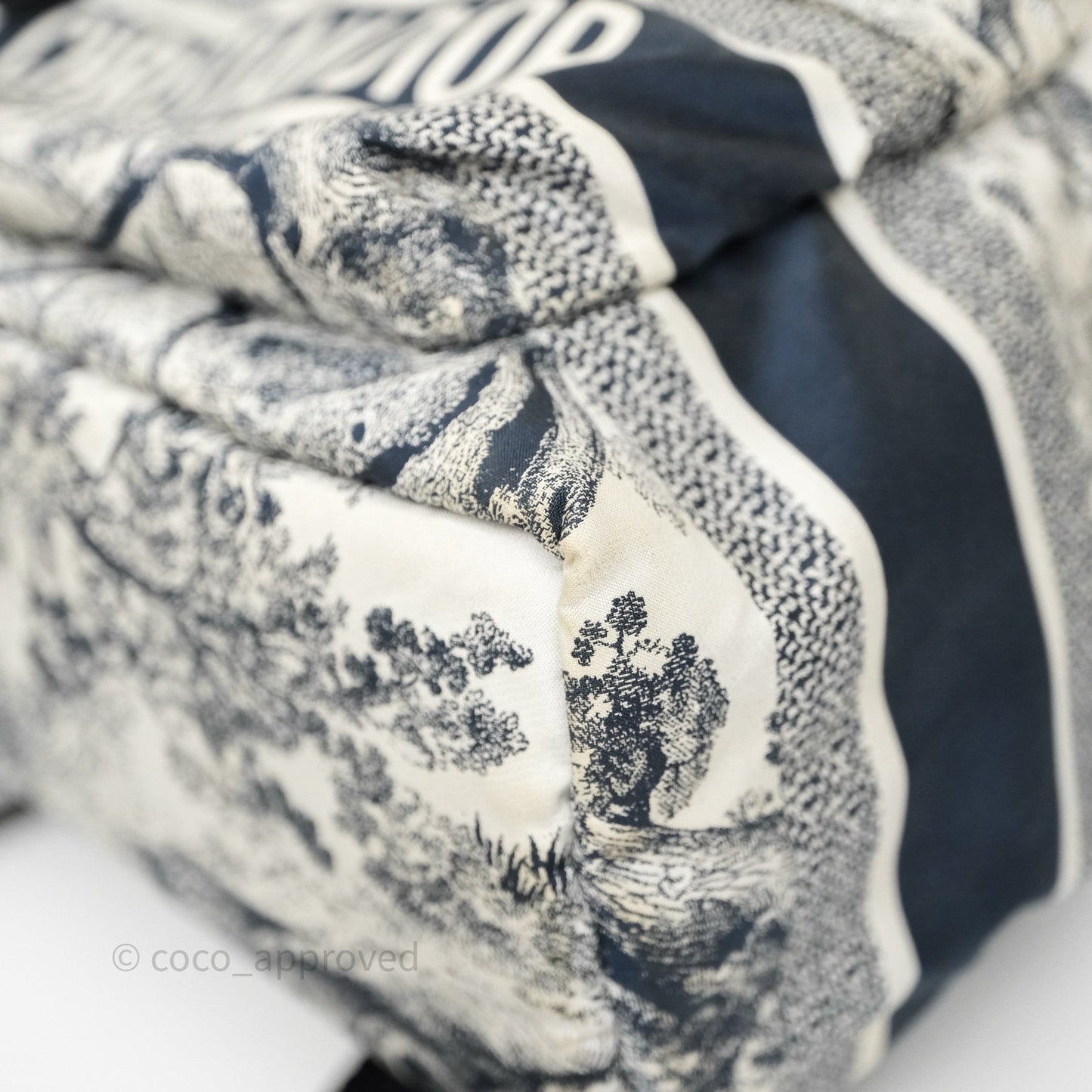 Christian Dior Toile De Jouy Diortravel Backpack White/ Blue Nylon