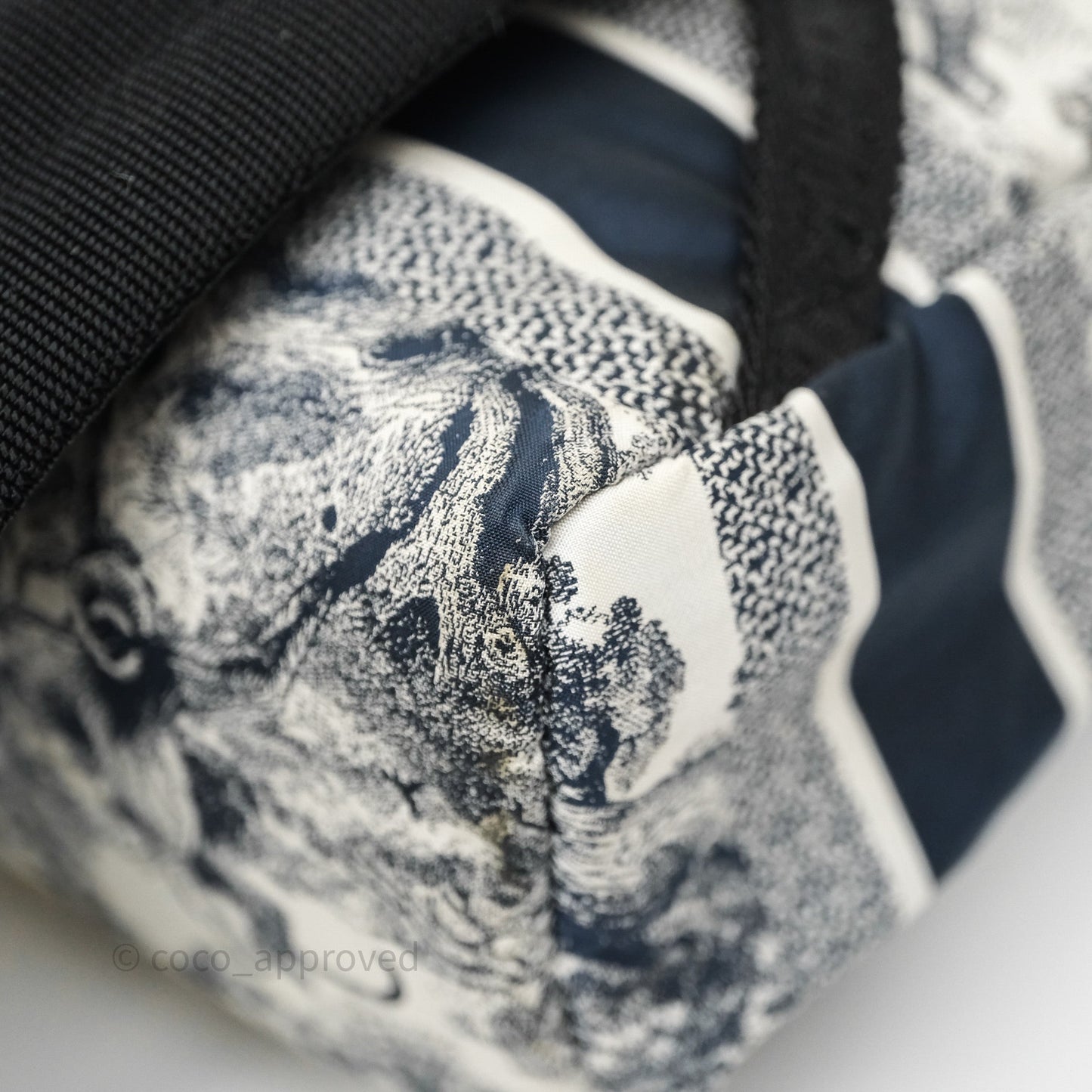 Christian Dior Toile De Jouy Diortravel Backpack White/ Blue Nylon
