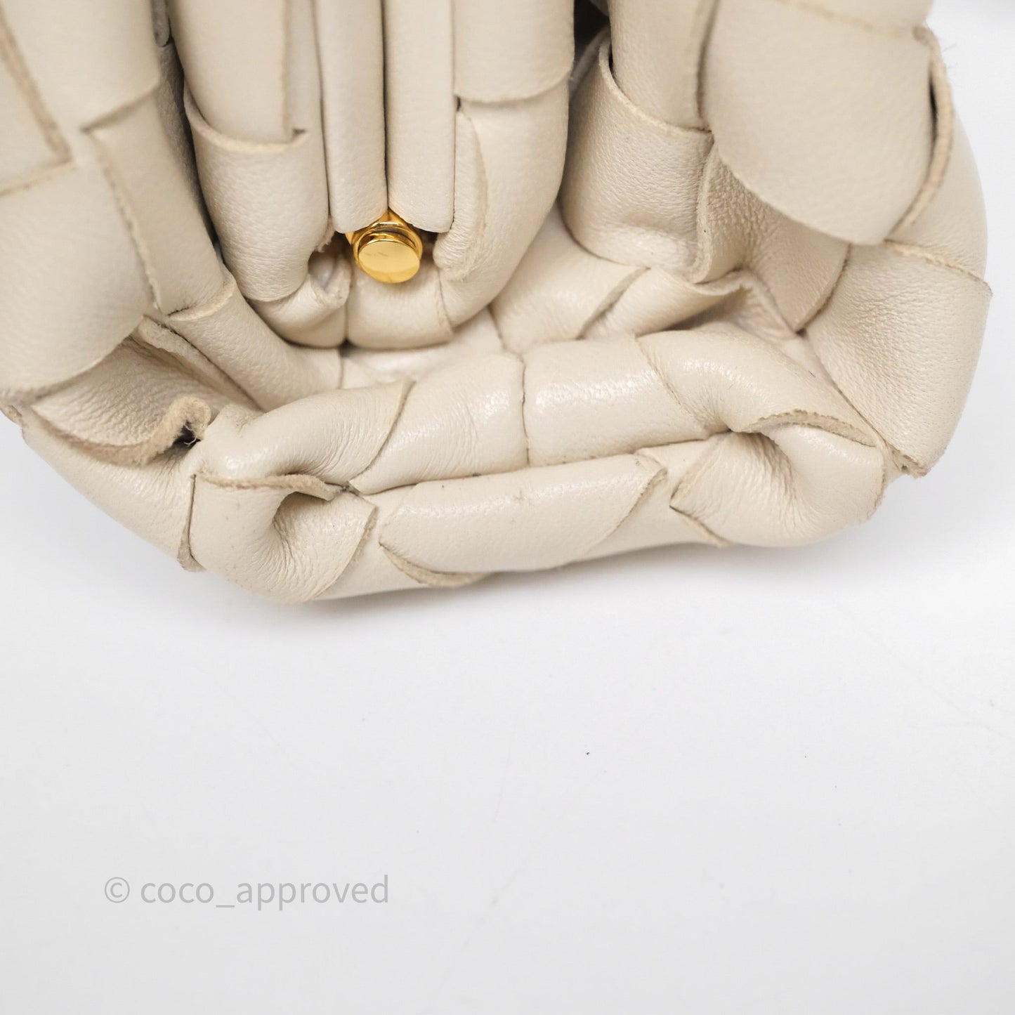 Bottega Veneta Mini Pouch Light Beige Intrecciato Lambskin