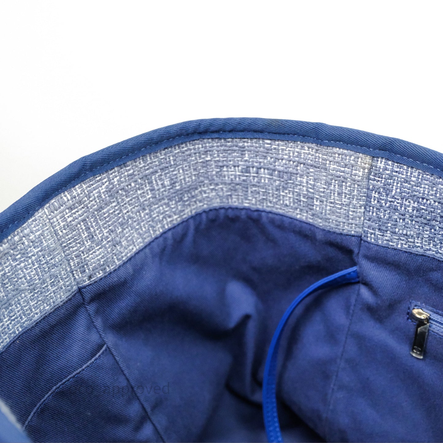 Chanel Large Deauville Blue Canvas Silver Hardware