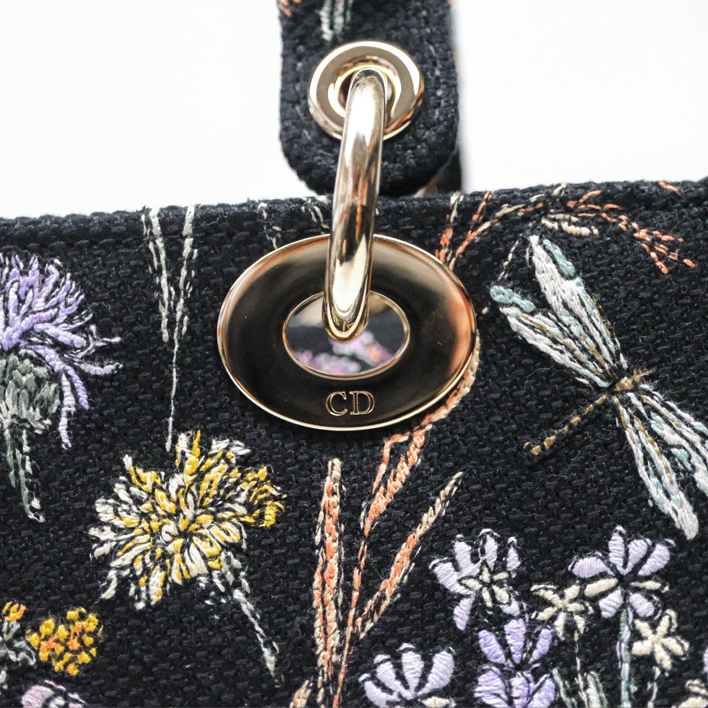 Christian Dior Medium Lady D-Lite Bag Embroidered Herbarium