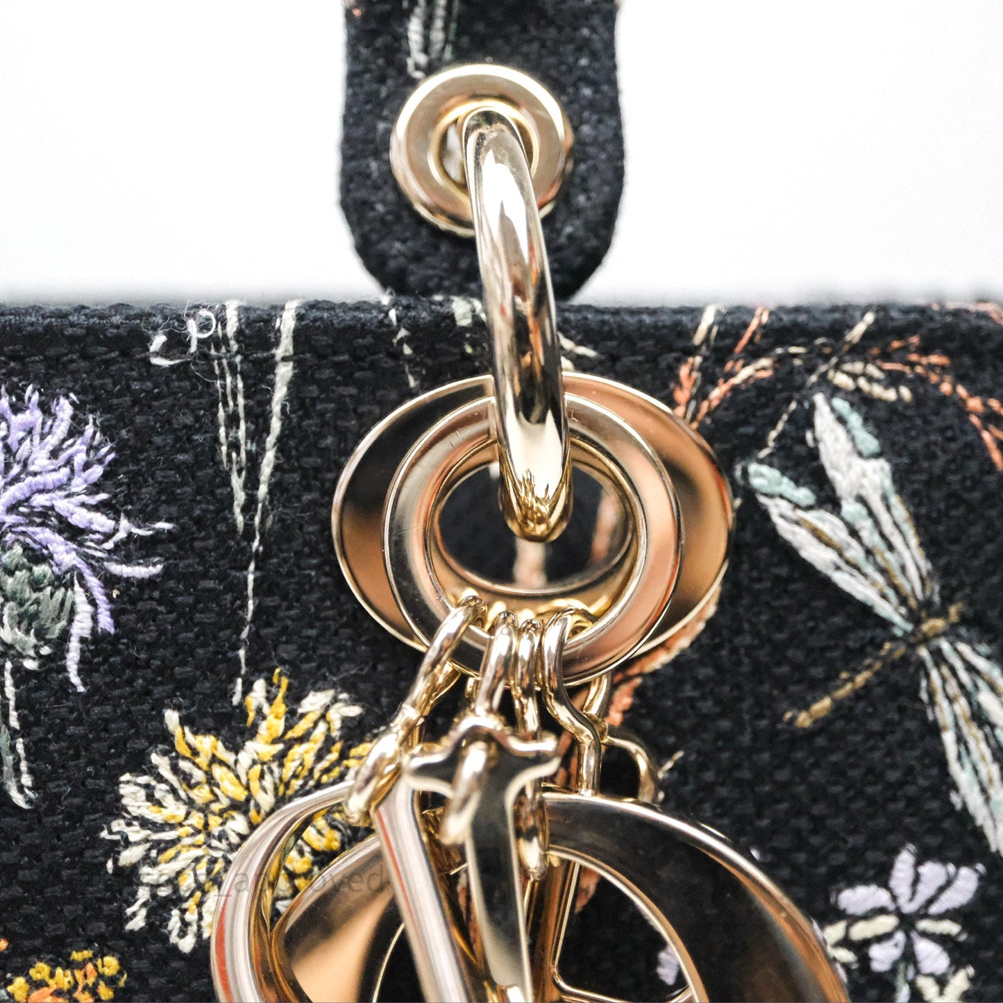 Christian Dior Medium Lady D-Lite Bag Embroidered Herbarium