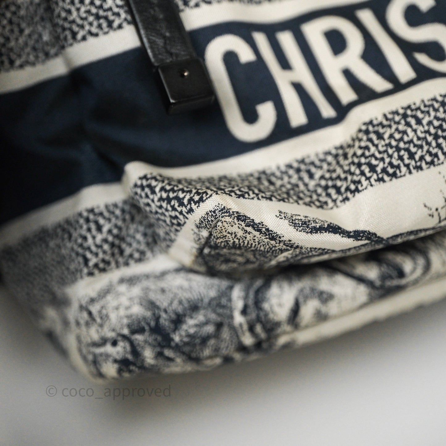 Christian Dior Toile De Jouy Diortravel Backpack White/ Blue Nylon