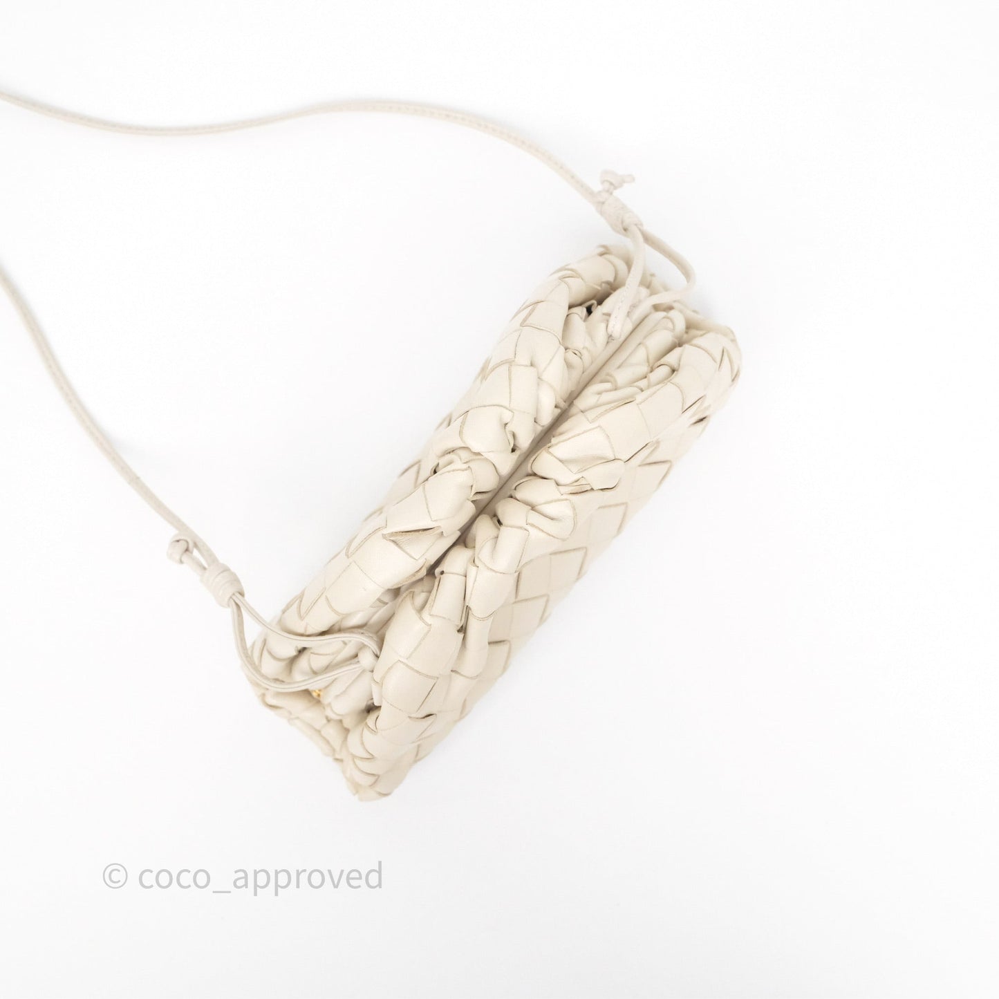 Bottega Veneta Mini Pouch Light Beige Intrecciato Lambskin