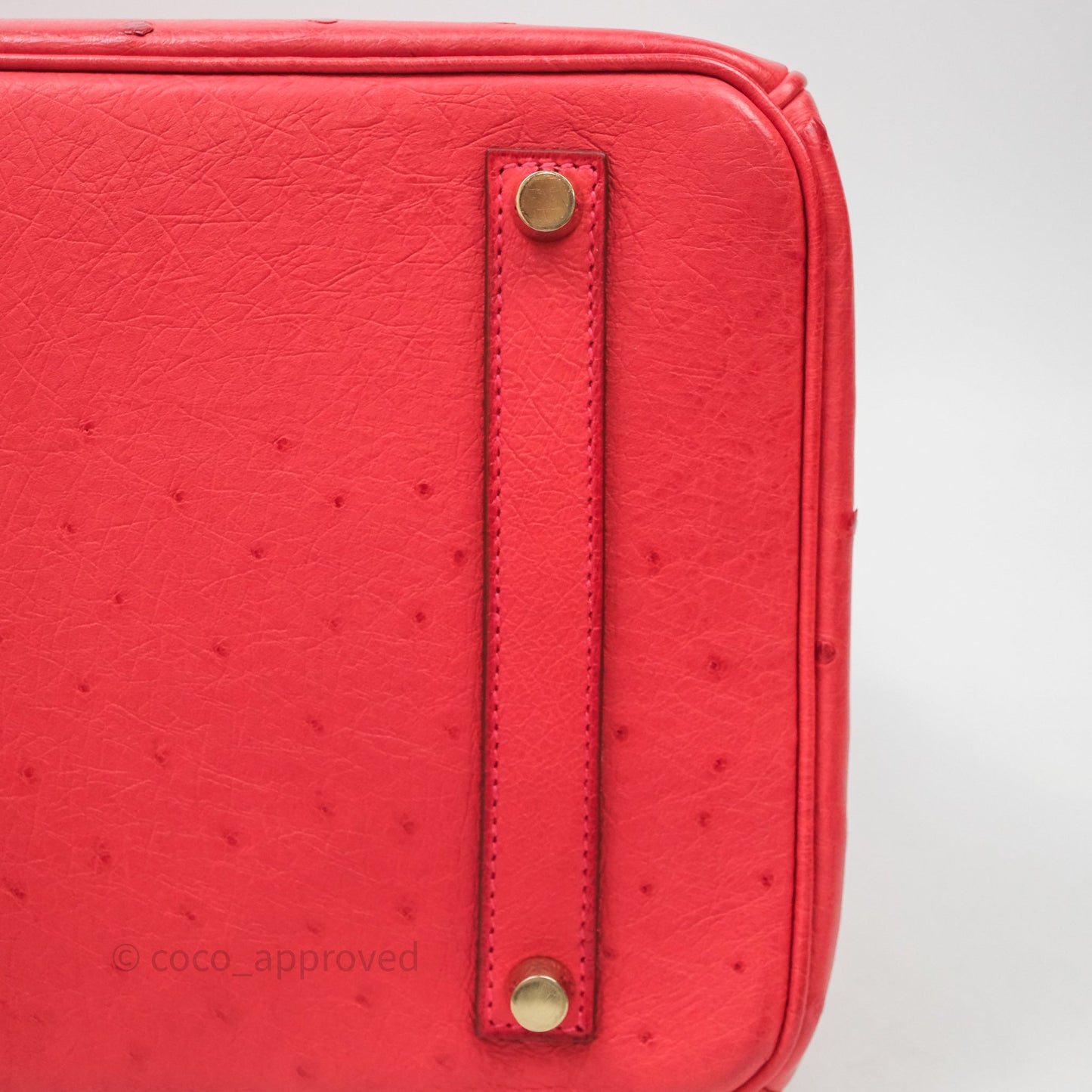Hermes Birkin 35 Rouge Pivoine 2R Ostrich Gold Hardware