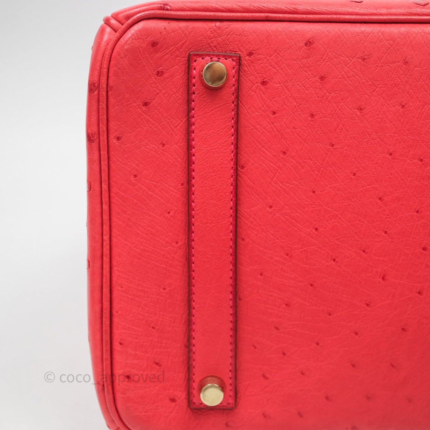 Hermes Birkin 35 Rouge Pivoine 2R Ostrich Gold Hardware