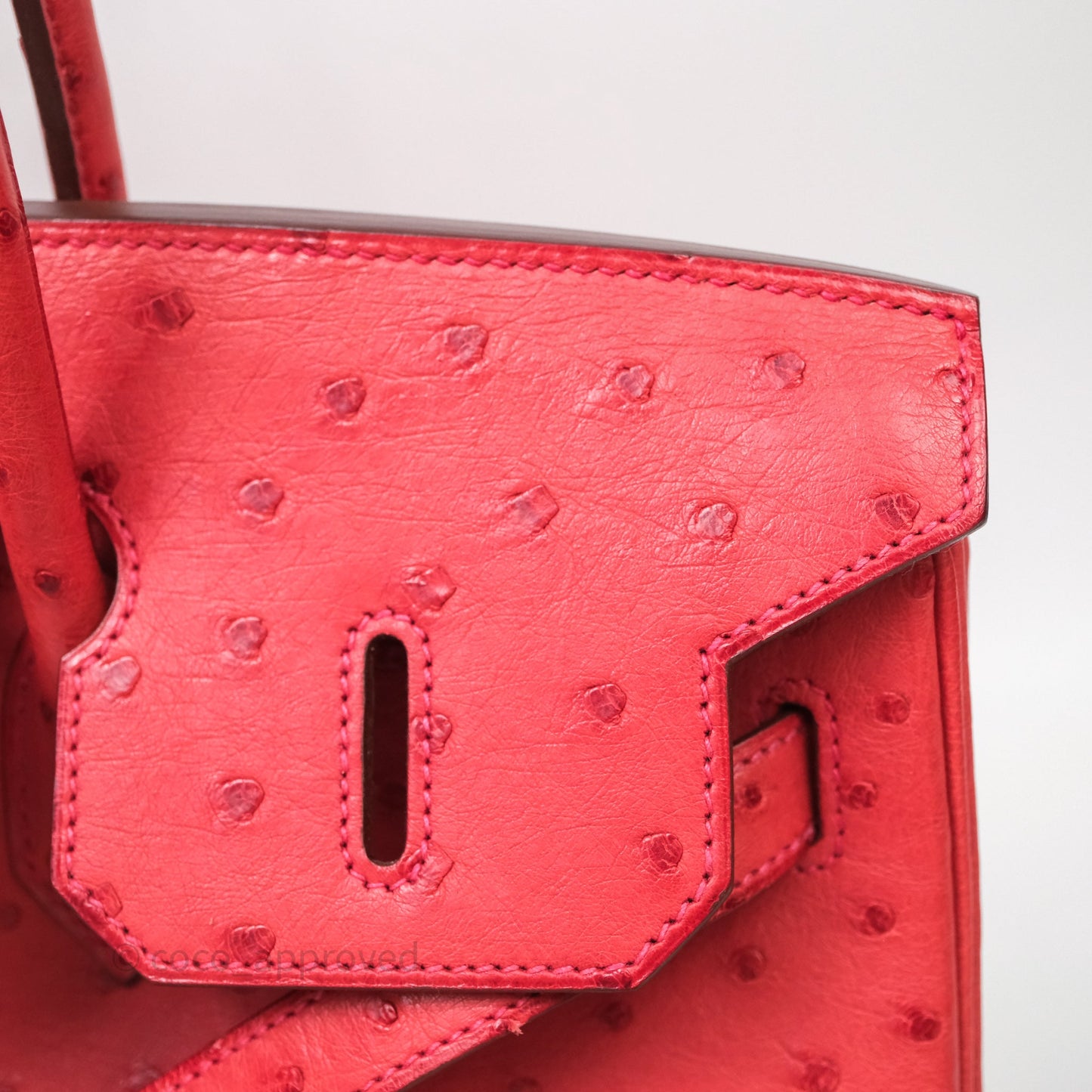 Hermes Birkin 35 Rouge Pivoine 2R Ostrich Gold Hardware