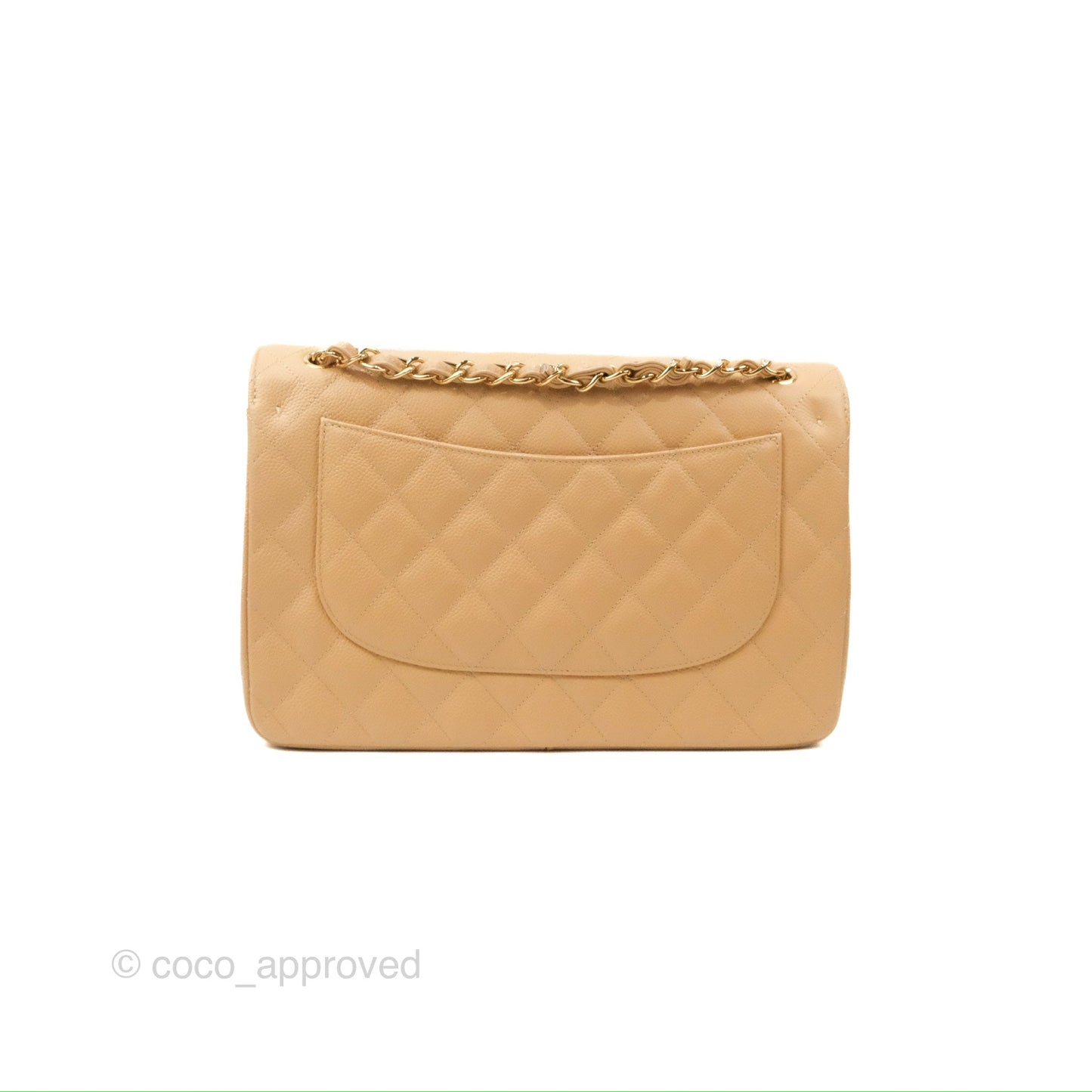 Chanel Jumbo Double Flap Beige Caviar Gold Hardware⁣⁣