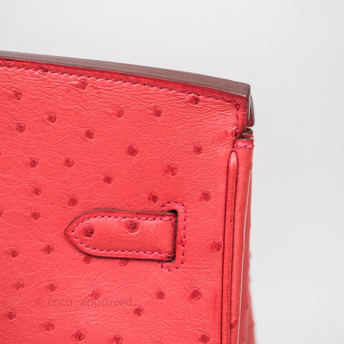 Hermes Birkin 35 Rouge Pivoine 2R Ostrich Gold Hardware