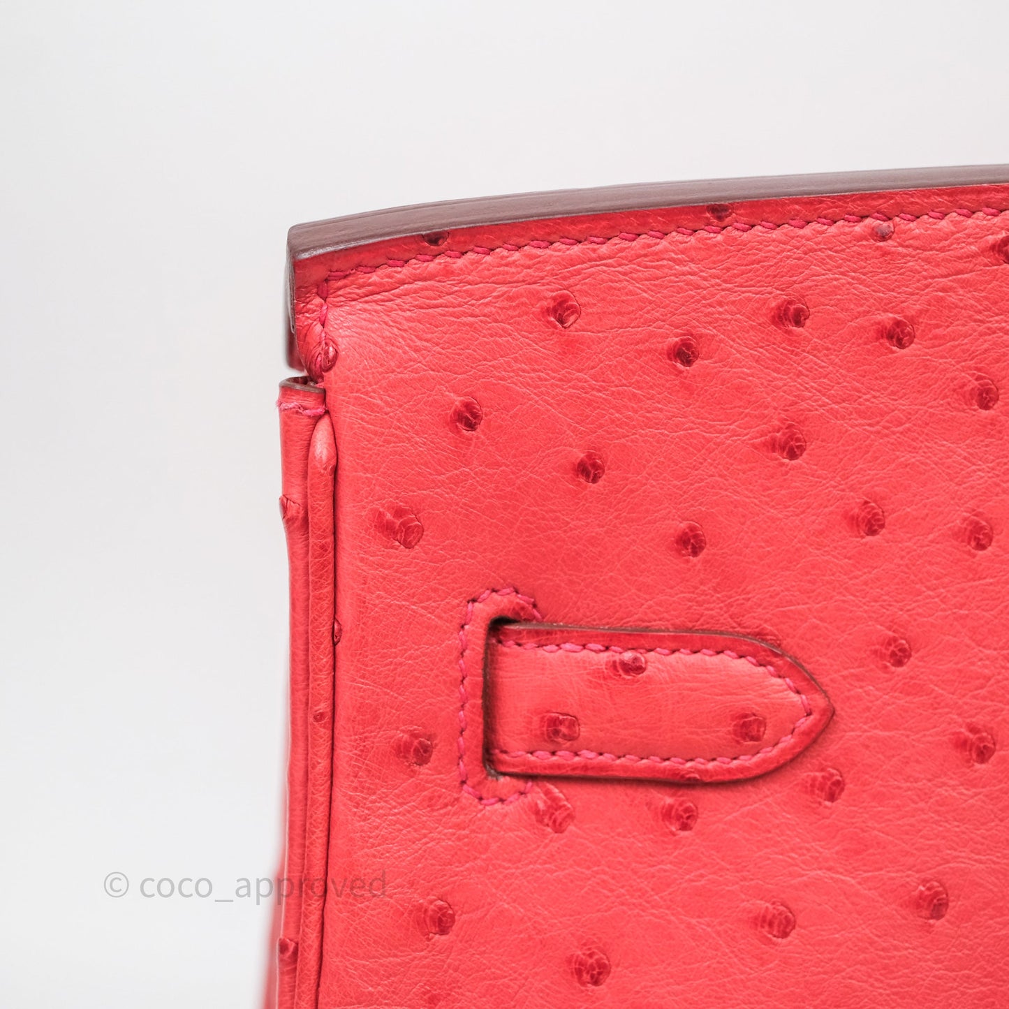 Hermes Birkin 35 Rouge Pivoine 2R Ostrich Gold Hardware