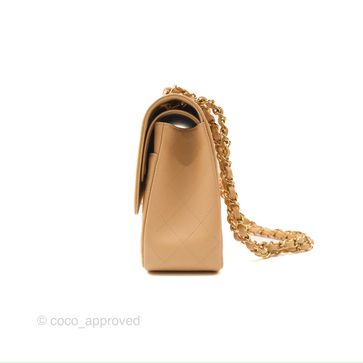 Chanel Jumbo Double Flap Beige Caviar Gold Hardware⁣⁣