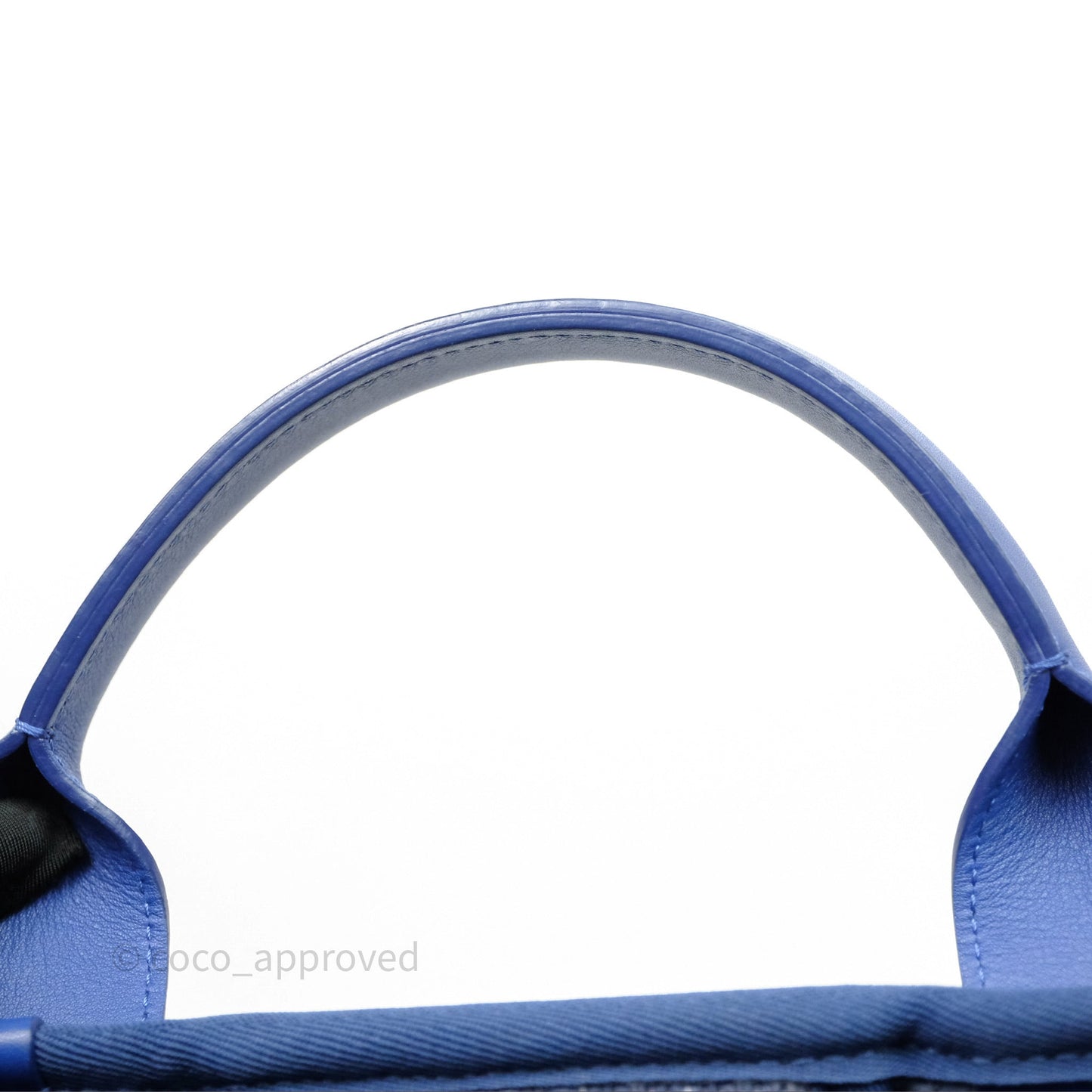 Chanel Large Deauville Blue Canvas Silver Hardware