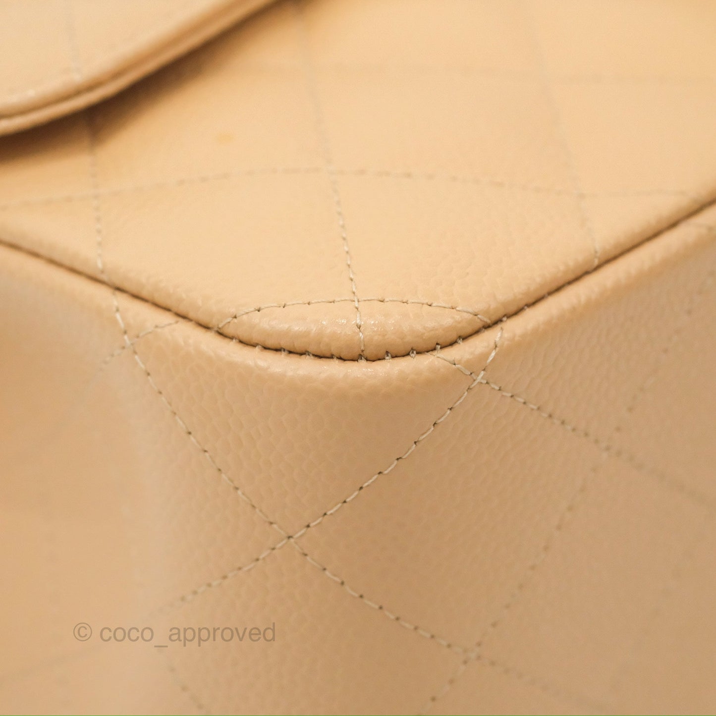 Chanel Jumbo Double Flap Beige Caviar Gold Hardware⁣⁣