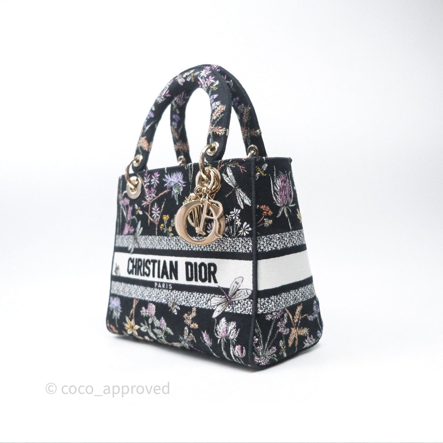 Christian Dior Medium Lady D-Lite Bag Embroidered Herbarium