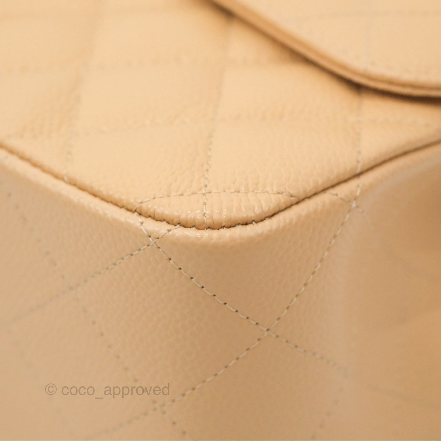 Chanel Jumbo Double Flap Beige Caviar Gold Hardware⁣⁣