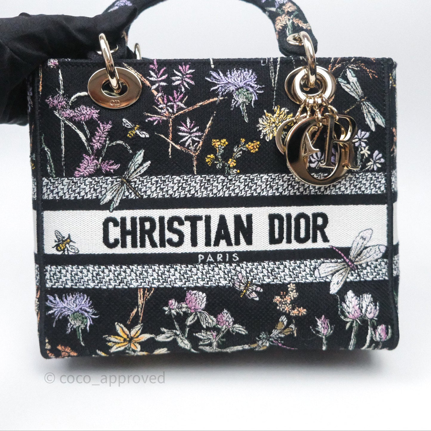 Christian Dior Medium Lady D-Lite Bag Embroidered Herbarium