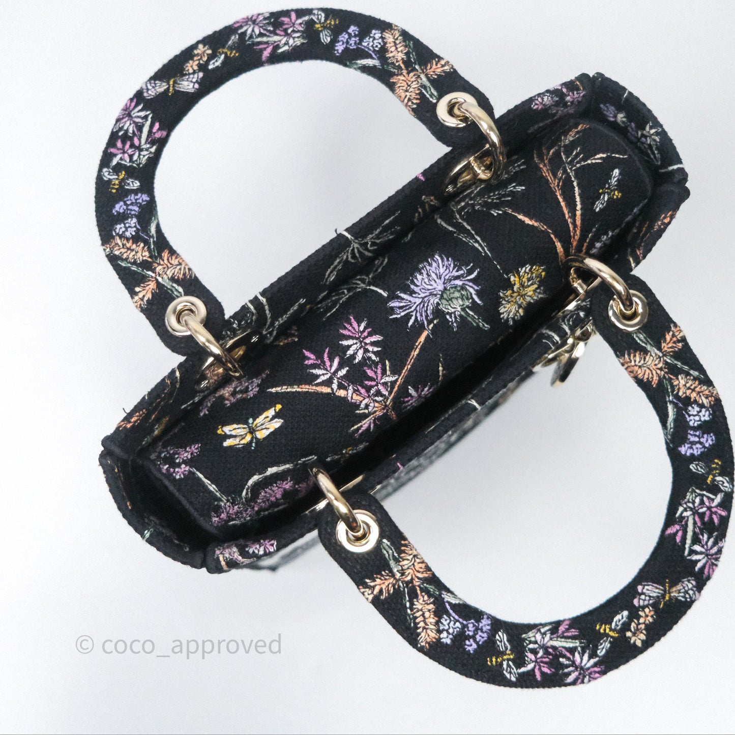 Christian Dior Medium Lady D-Lite Bag Embroidered Herbarium