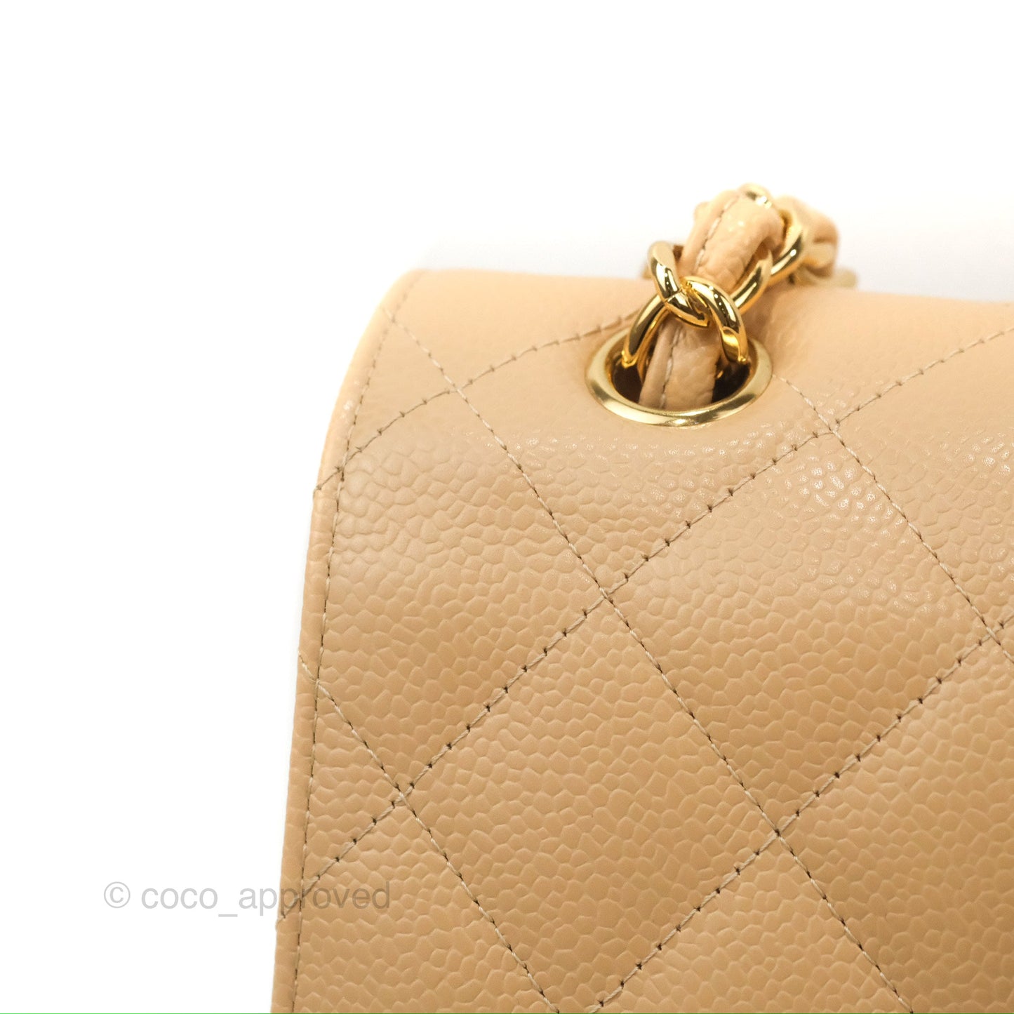Chanel Jumbo Double Flap Beige Caviar Gold Hardware⁣⁣