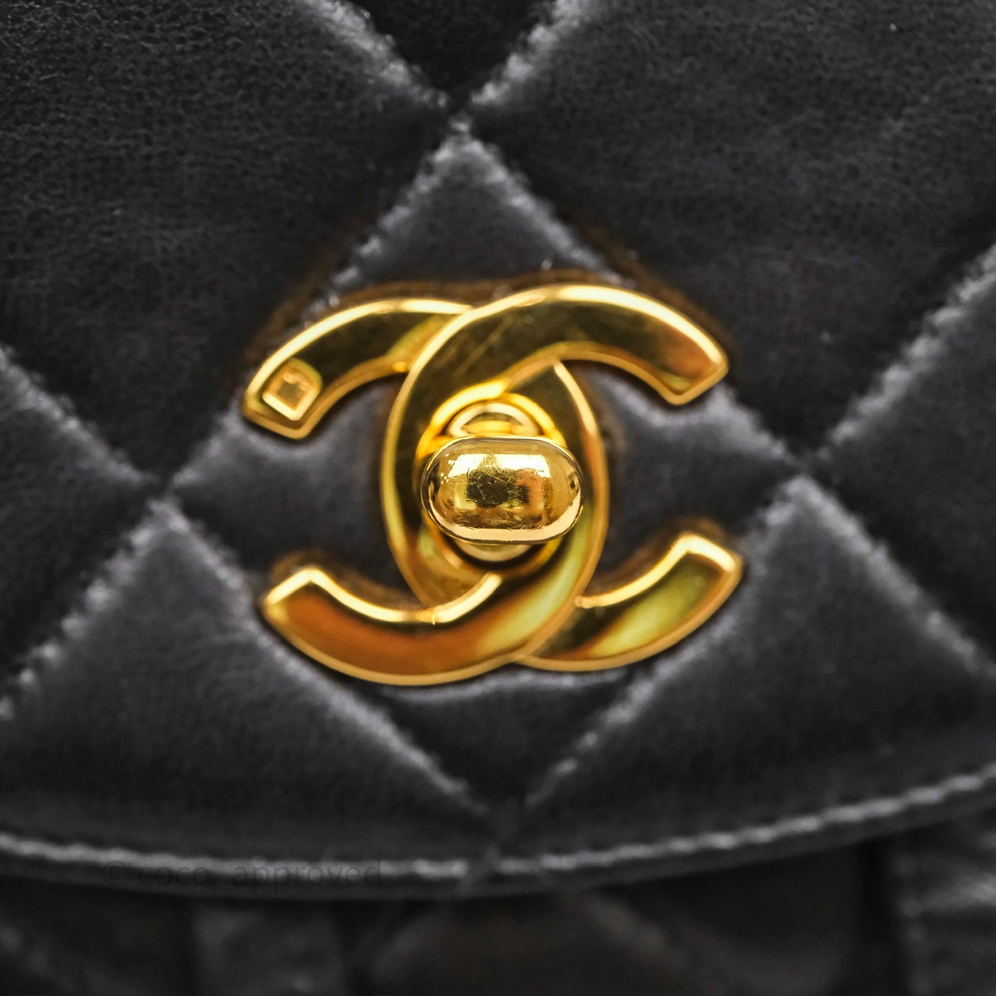Chanel Vintage CC Duma Backpack Black Lambskin 24K Gold Hardware