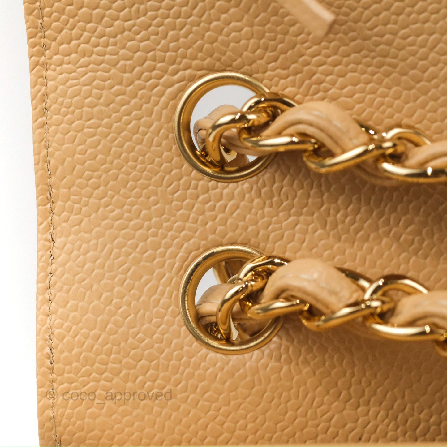 Chanel Jumbo Double Flap Beige Caviar Gold Hardware⁣⁣
