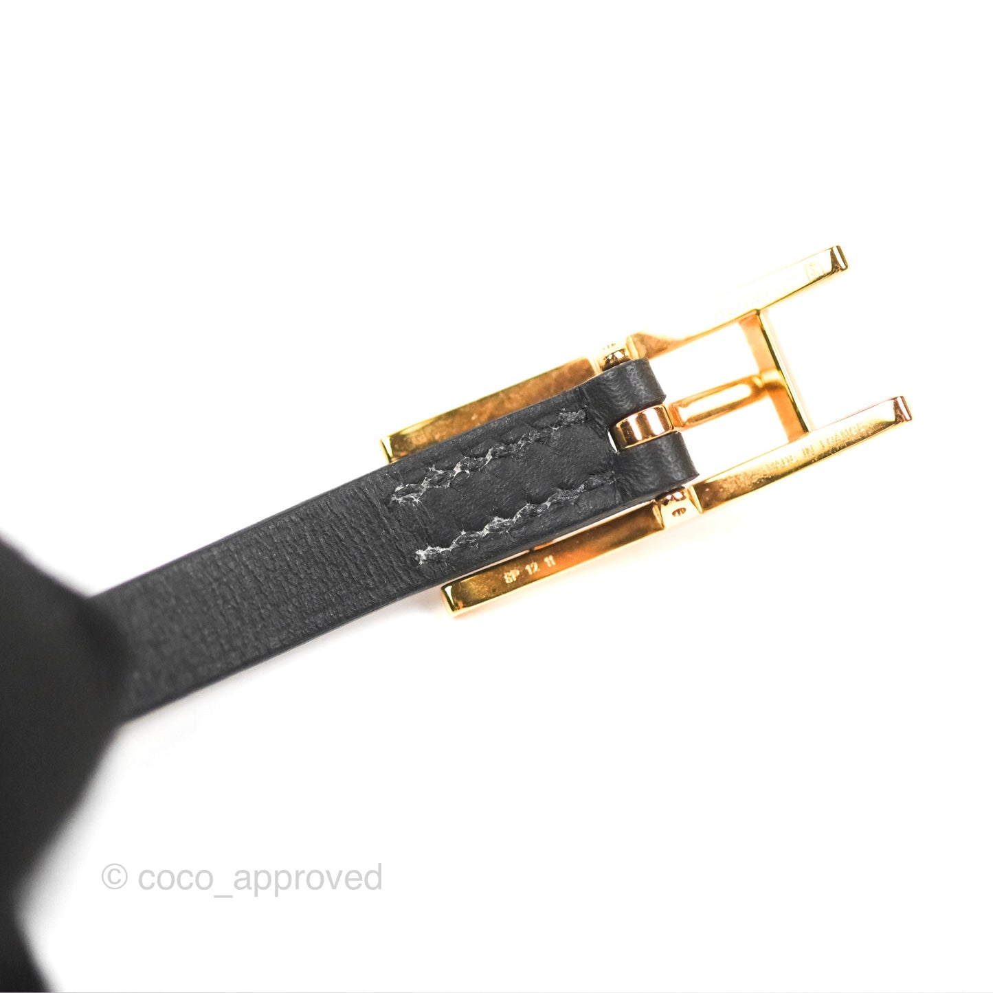 Hermès Behapi Double Tour Bracelet in Fauve/Black Calfskin Gold Hardware